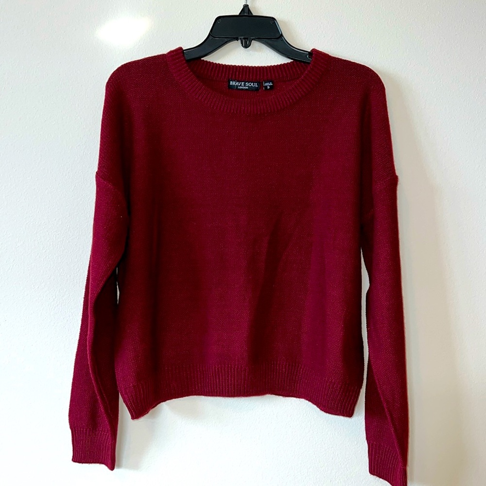 Brave Soul London Burgandy Sweater Size Small